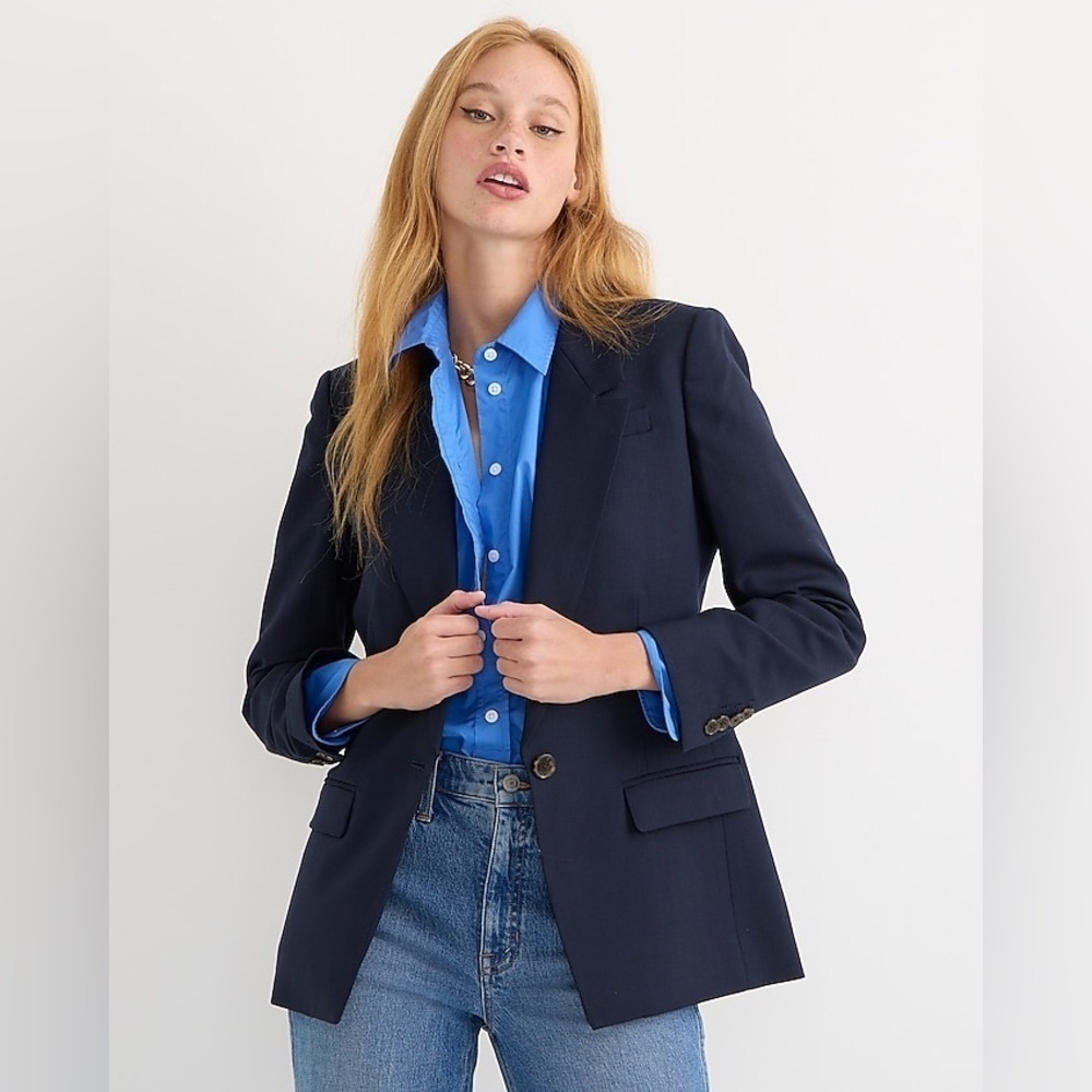 J Crew Willa blazer in Italian city wool blend BK022